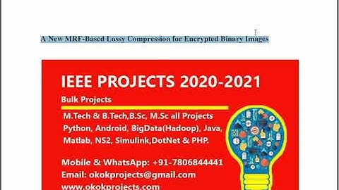 A New MRF Based Lossy Compression for Encrypted Binary Images