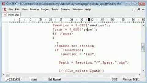 PHP Tutorials Dynamic pages (Security update)