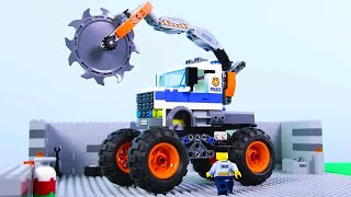 Experimental Police Truck With GIANT SAW! | STOP MOTION | Billy Bricks