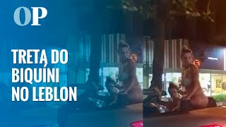 Treta do Leblon: briga entre mulher de biquíni sem máscara e cliente de restaurante no Rio viraliza