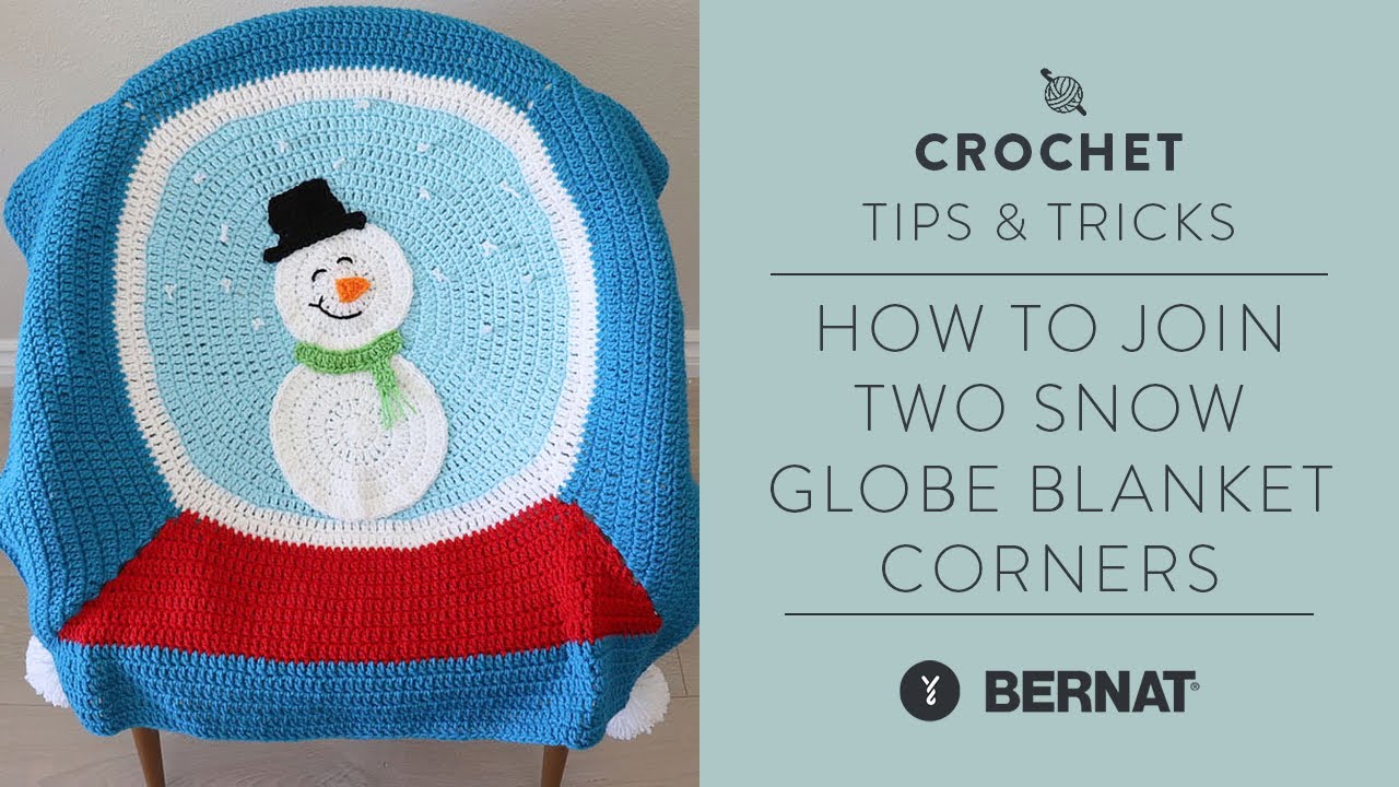 Crochet Seaming Tutorial How to Join Two Snow Globe Blanket Corners