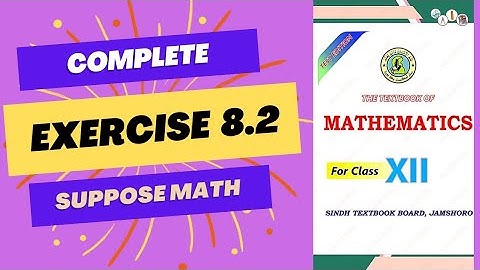 Class 12 | Exercise 8.2 (Equation of a Circle) | Sindh Board (New Course)