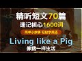 短文精听70篇第 十一集—像猪一样生活 第三段逐词逐句精听真正听懂每一句，精选小故事轻松学英语