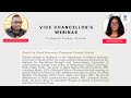 Vice Chancellor's Public Lecture/Webinar Series