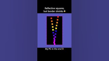 Reflective squares, but border get smaller  #simulation  #satisfying