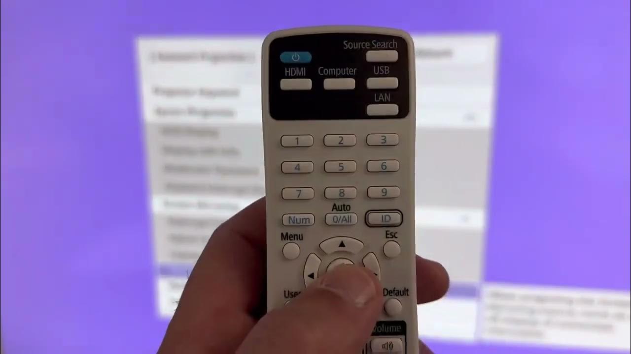 How to remove the Screen Mirroring Info on an EPSON projector