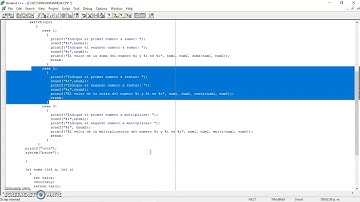 Programación Básica en Borland C. Funciones, switch case y do while. Calculadora Básica.