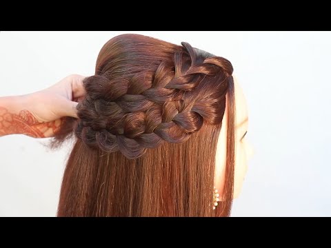 18-open-front-hairstyle-for-wedding-|-easy-hairstyle-|-puff-hairstyle-|-cute-hairstyle-|-hairstyle