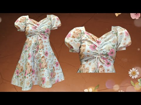 One-piece cutting and stitching | puff sleeves making