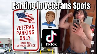 TikToker parks in Veteran parking space for Clout