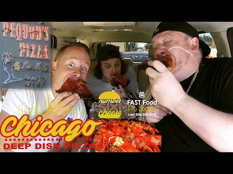 PEQUOD'S PIZZA ☆CHICAGO DEEP DISH w/NumberSixWithCheese☆ Collab Food Review!!!