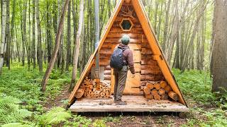 A WARM TINY SHELTER after a RAINSTORM: I Warmed Up And Spent The Night