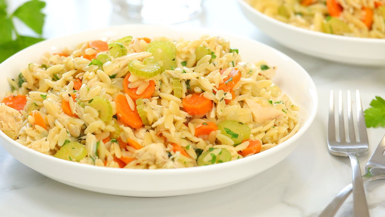 Hearty Chicken Orzo | 20 Minute Dinner in One Pot | The Domestic Geek