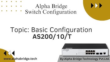 Alpha Bridge Switch(AS200/10/T)basic Configuration |Switch Configuration Step by Step