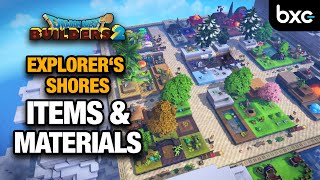 All Items & Materials on the Explorer's Shores | Dragon Quest Builders 2