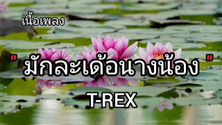 เพลง มักละเด้อนางน้อง [ T-REX] (เนื้อเพลง).