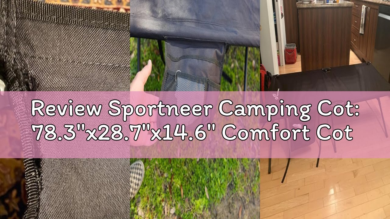 Review Sportneer Camping Cot: 78.3"x28.7"x14.6" Comfort Cot Bed for Camping Traveling Guest Bed, Sle