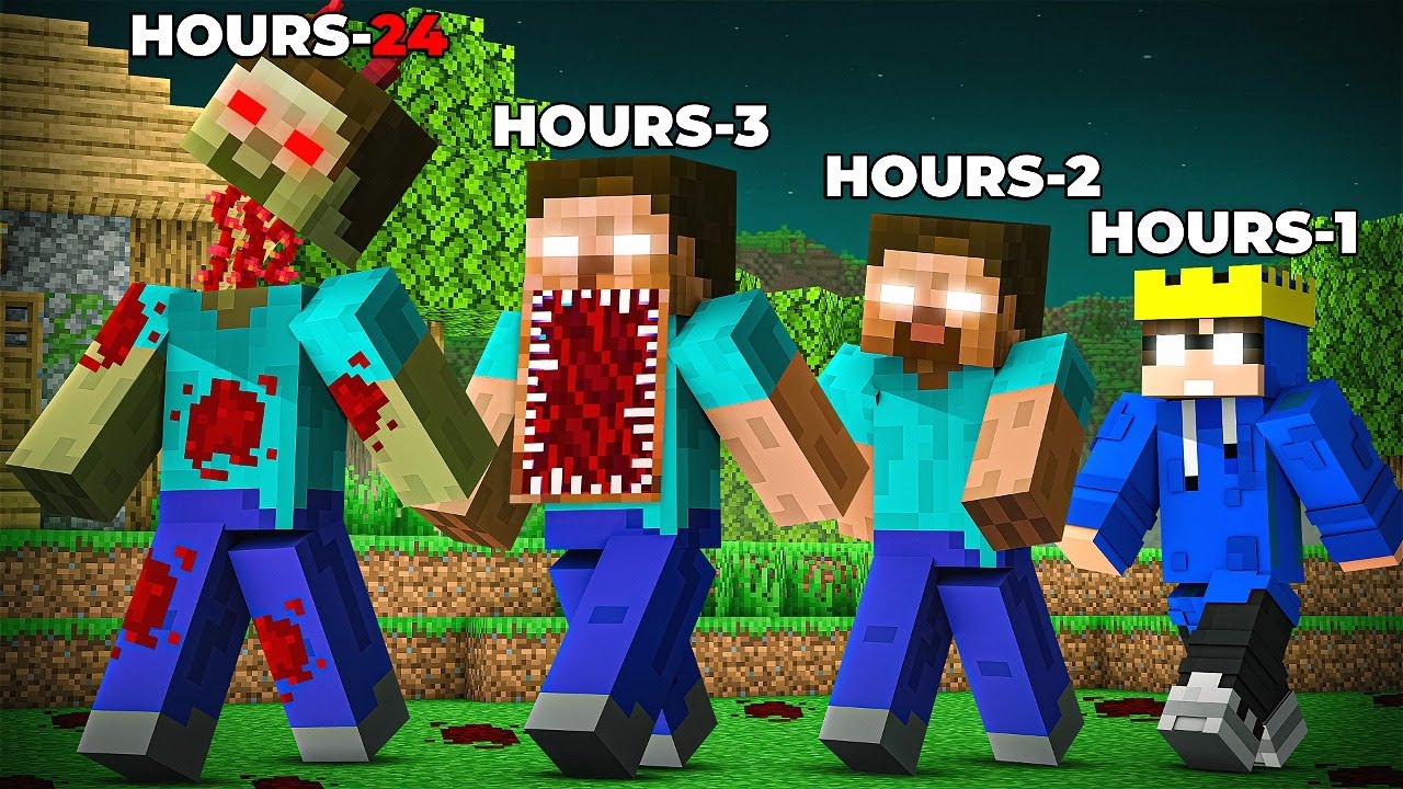 I Became Herobrine For 24 Hour In Minecraft!