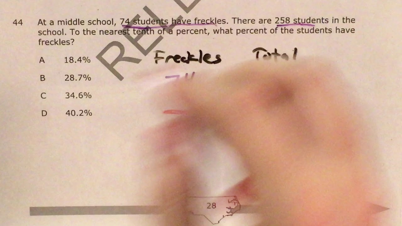 Nc 6th grade math released question 44 released 2018 2019 youtube