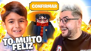 DEI GCUBES PARA UM INSCRITO QUE NUNCA GEMOU A CONTA !! - Blockman Go BedWars