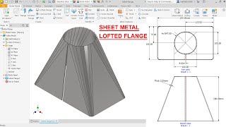 Sheet metal Lofted Flange in Autodesk inventor 2023