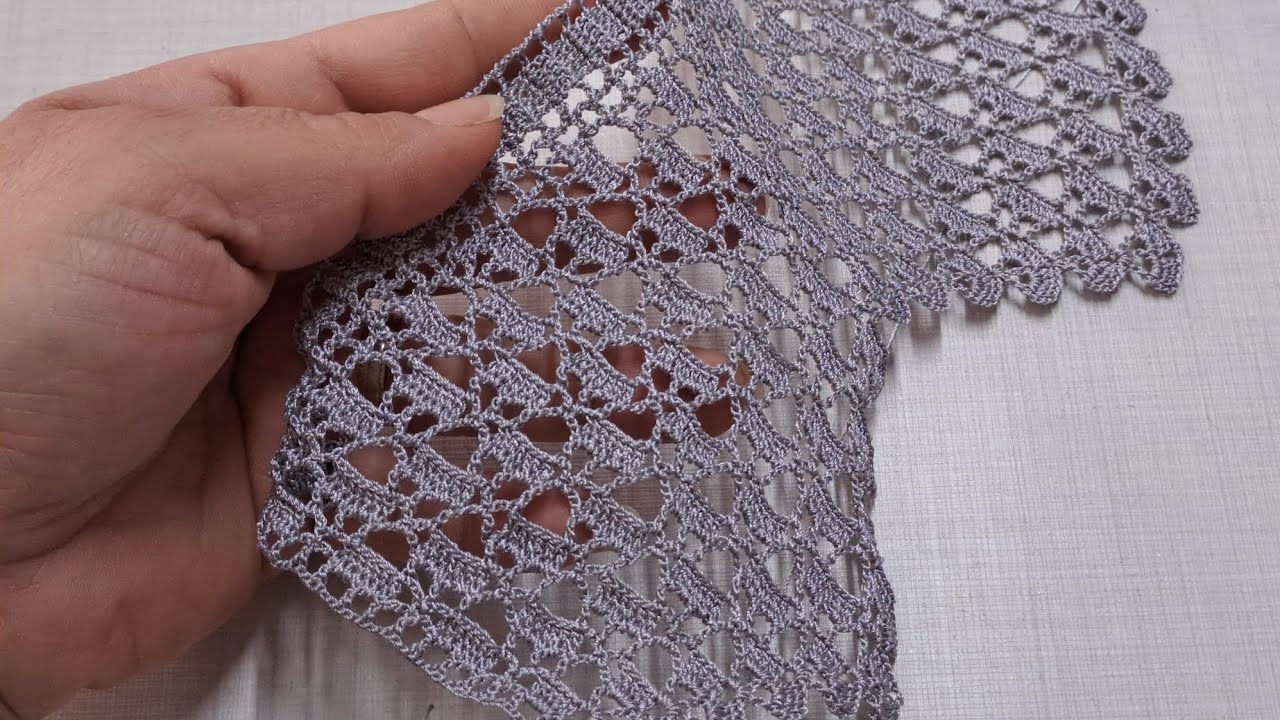 75. Yapması kolay,kendisi olay bir model .Tek renk ,sıralı havlu kenarı modeli.