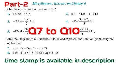 Chapter 6 Linear Inequalities miscellaneous exercise class 11 maths Q7 to Q10