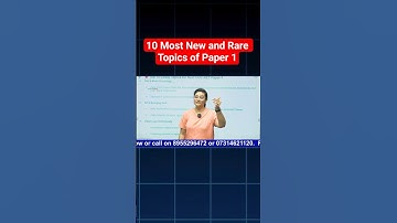 10 Most new and rare topics of UGC NET Paper 1 #shorts #shortsfeed