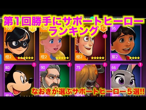 【ディズニーヒーローズ】第1回勝手にサポートヒーローランキング_Disney Heroes