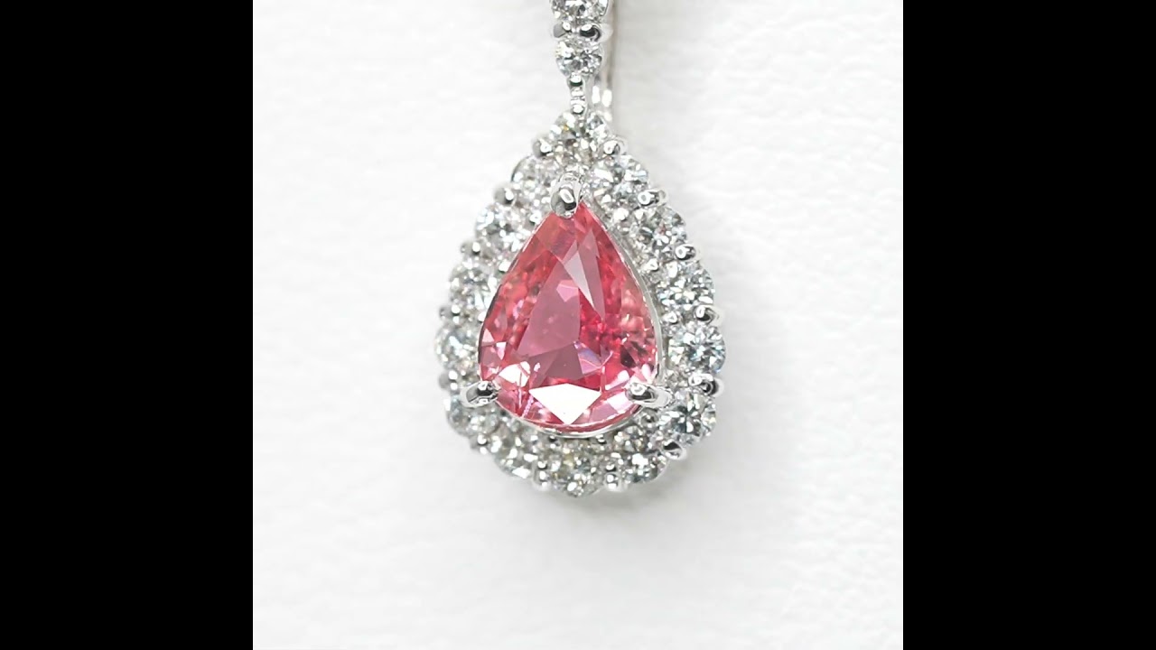 パパラチアサファイア ダイヤモンドネックレス PDS 0.608ct D 0.24ct