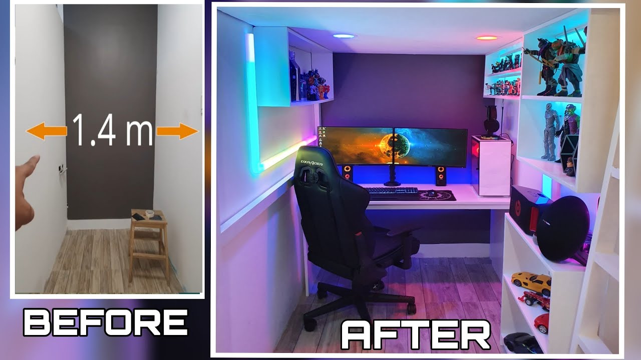 Nice Small Room Gaming Setup with Epic Design ideas