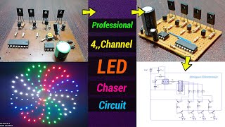 4 Channel, Professional  Led Chaser Circuit