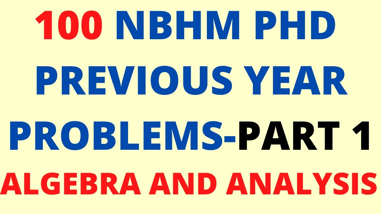 nbhm phd entrance question papers