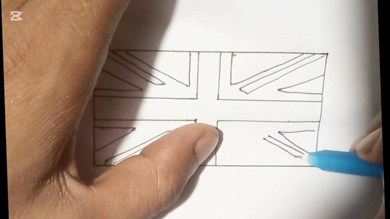 UK flag drawing | United Kingdom Flag | how to draw flag