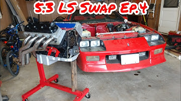 Installing my BUILT 5.3 LS in my 91 Camaro!! 3rd Gen LS Swap ep.4!!