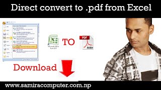 how to convert  pdf from ms excel|excel bat pdf kasari banaune