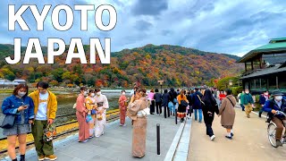 【4K】Kyoto, Arashiyama walk tour in Autumn 2022