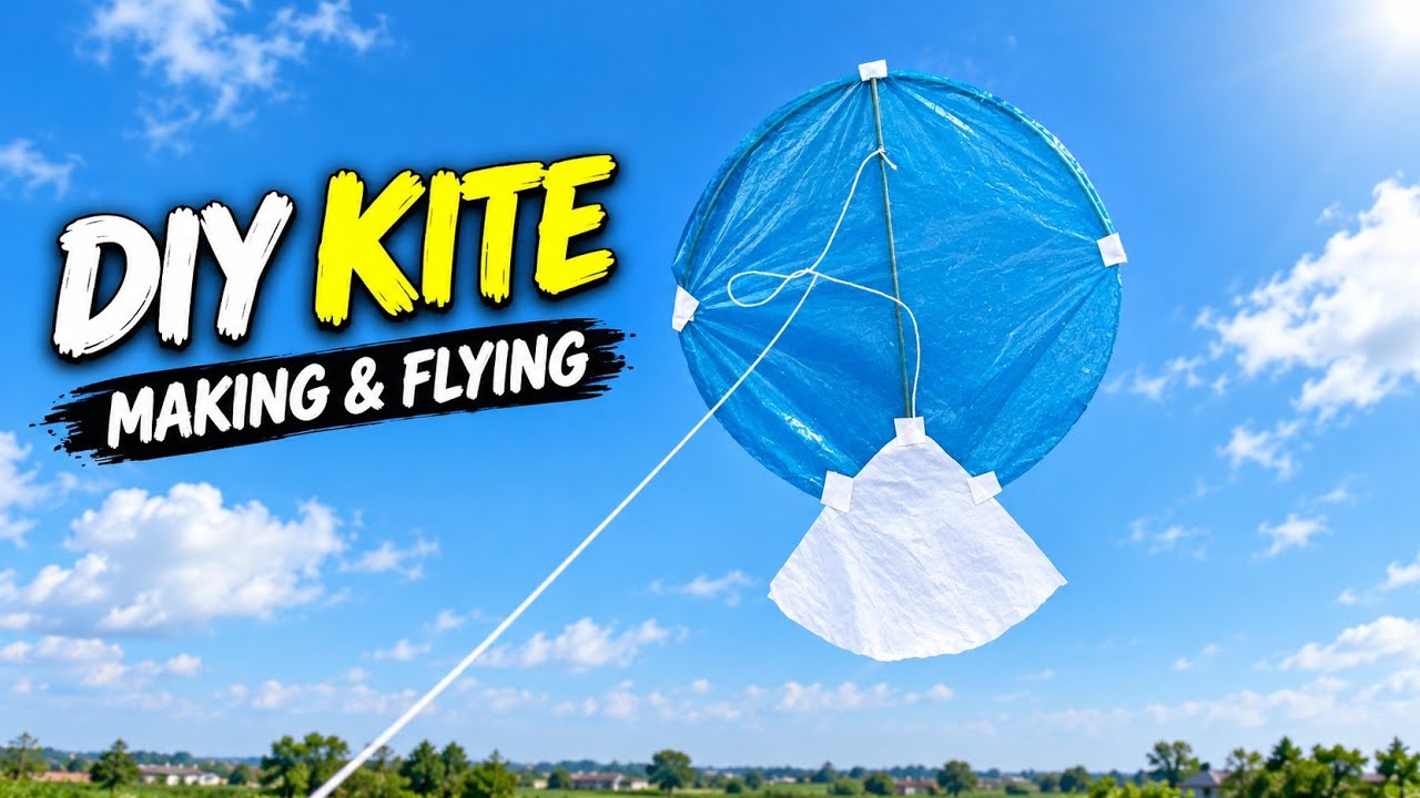 Made a Kite from Plastic! 🪁🔥 Will It Really Fly? | DIY Kite Making ...
