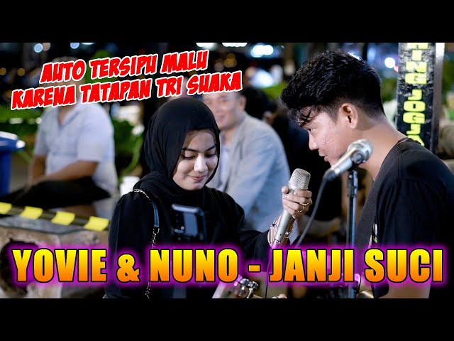 GAK KUAT DI TATAP TRI SUAKA !!! JANJI SUCI - YOVIE & NUNO (LIVE NGAMEN) BY TRI SUAKA class=