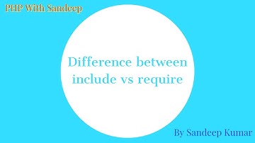 Difference between include and require in PHP