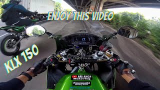 Pagi - Pagi Ninja RR speeding Santuy Ketemu KLX dilampu merah | Ninja RR Vlog