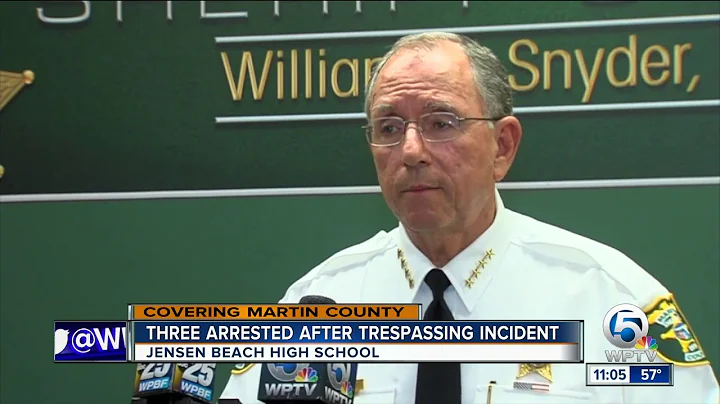3 arrested after trespassing incident at Jensen Beach High School