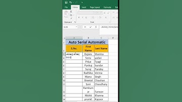 How to use Row function in excel I add serial number I delete row no change serial number I #shorts