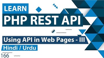 PHP REST API in Web Page Tutorial - III in Hindi / Urdu
