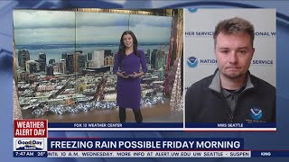 National Weather Service: Freezing rain possible Friday morning | FOX 13 Seattle