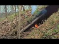 Building warm bushcraft survival secret underground tunnel shelter fireplace campfire cooking diy