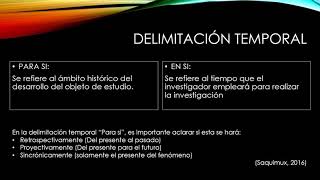 6 Delimitación