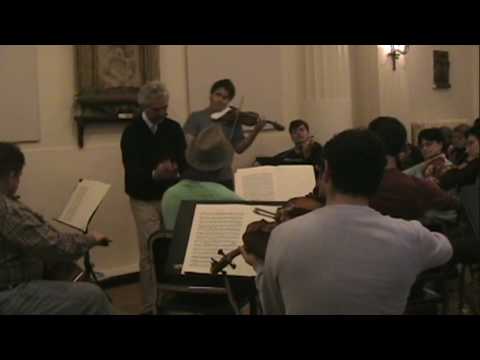 Eric Silberger reading rehearsal playing Bruch Vio...