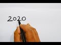 How to draw parrot from 2020 number  art by sukanta