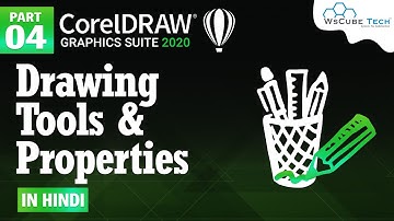 How to use Drawing Tools & Drawing Properties in CorelDraw [Hindi] #4